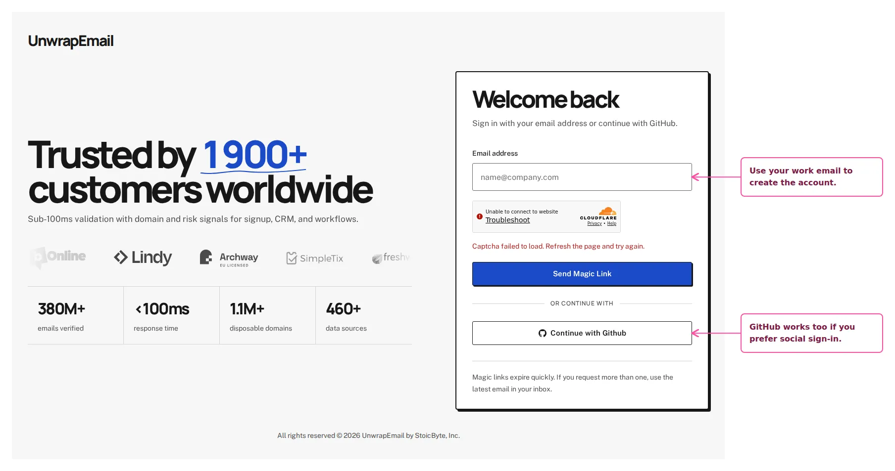 Create your UnwrapEmail account